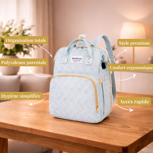 Sac à dos à langer 3-en-1 premium
